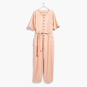 Madewell Top-Stitched Coverall Jumpsuit Size 4. Excellent condition pink